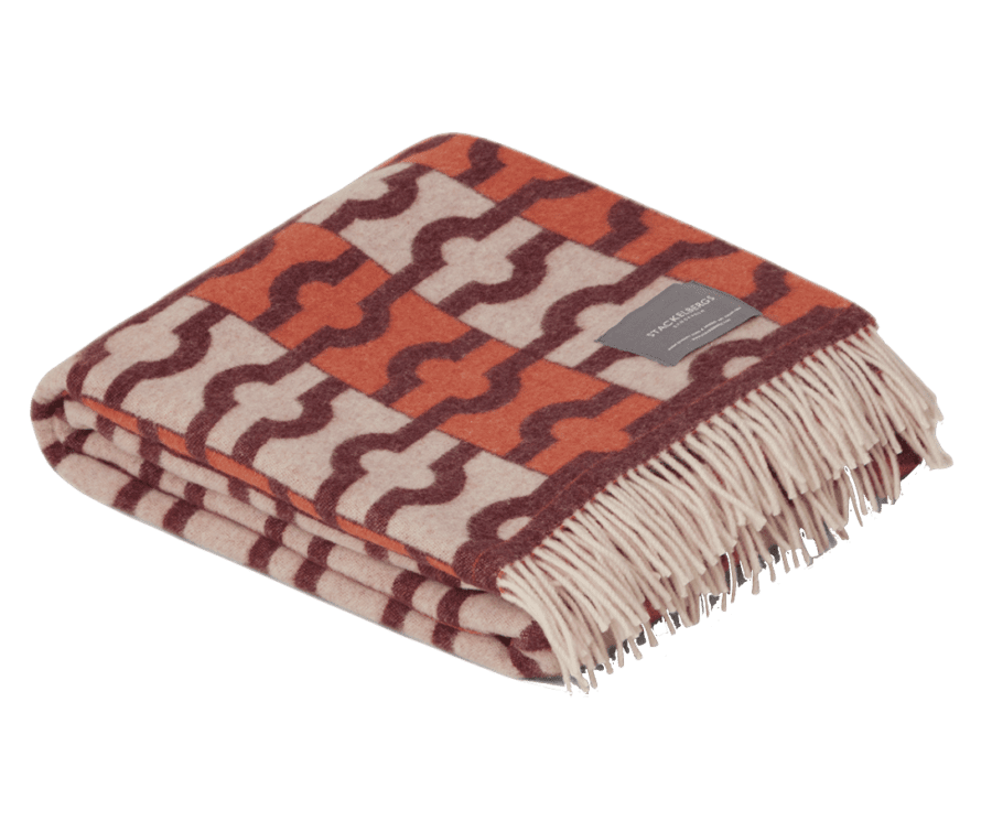 STACKELBERGS - PLAID EN LAINE ORANGE